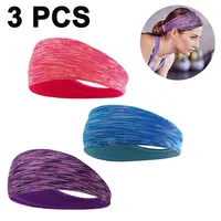 Sport Stirnband, Stirnband 3 Pack, Schweißband, Stirnband Anti Rutsch, für Jogging, Laufen, Wandern, Fahrrad- und Motorrad Fahren