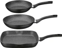 3-częściowy zestaw patelni GSW Gourmet Granit