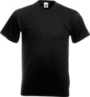 Pánske tričko Fruit Of The Loom Valueweight s výstrihom do V a krátkym rukávom BC338 (2XL) (čierna)