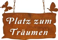 Rost Schild Platz zum Träumen 50cm x 32cm  Edelrost Schild Gartendeko rostige Gartendekoration