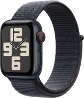 Apple Watch SE GPS + Cellular 40 mm hliníkové puzdro Čierny remienok so športovou slučkou