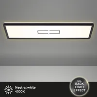 Briloner Slim LED Panel Free schwarz 58 x 20 cm mit Backlight-Effekt