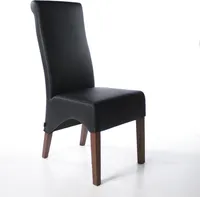 Lederstuhl Lederstühle Regina Schwarz Nussbaum Esszimmerstuhl Stuhl Stühle