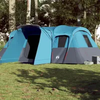 Möbel Tunnel-Familienzelt 16 Personen Blau Wasserdicht - Campingzelte 94708