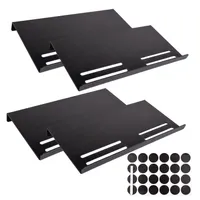 Stojan na kořenky Intirilife do zásuvky z akrylu v černé barvě s popisky - Zásuvný 57 - 15,5 x 30 x 3,8 cm - Rozšiřitelná vložka na kořenky 4 kusy organizéru pro systém uspořádání zásuvek