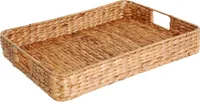 VIVANNO Tablett Wasserhyazinthe TIM, Natur geflochten - 40x30x6 cm