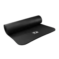 fitness podložka 183 x 61 x 1 cm gumová čierna