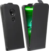 cofi1453® Etui z klapką kompatybilne z MOTOROLA MOTO G7 Etui na telefon komórkowy składane pionowo z klapką w kolorze czarnym