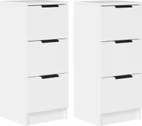 vidaXL Kredensy 2 szt. Biały 30x30x70 cm Materiał drewnopochodny