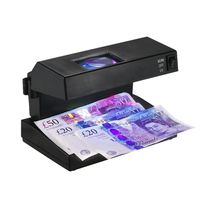 Tragbarer gefälschter Banknotenprüfgerät mit Bargeld-Banknoten Hinweis Checker Machine-Unterstützung UV- und Wasserzeichenerkennung mit Lupe Forged Money Tester für USD EURO POUND, EU-Stecker