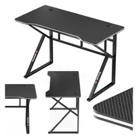 Huzaro Hero 1.6 | Computertisch Gamingtisch Schreibtisch | 120 x 60 cm | Zwei Kabeldurchführung Stahlkonstruktion | Gaming Homeoffice | Schwarz