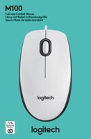 Mysz USB Logitech M100 weiß