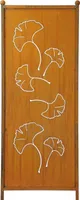 Edelrost Sichtschutz Ginkgo Blatt 165x52 cm Rostwand Rost Wand Stele