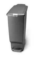 simplehuman 40 Liter schmal Treteimer, grauer Kunststoff - 16,5x16,5x28 cm; CW1363