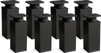 8er Set sossai® moderne Möbelfüße in Schwarzmatt 120mm höhenverstellbar Schrankfüße Sockelfüße