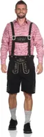 Kurze Lederhose im Trachtenstil mit Träger und Knopfleiste