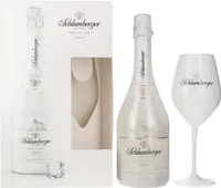 Schlumberger WHITE ICE Austrian Sparkling Secco 11,5% Vol. 0,75l in Geschenkbox mit Ritzenhof Glas