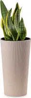 HowHomely Blumentopf Urbanika 47 cm Höhe, Pflanzkübel, Beige Übertopf für garten balkon