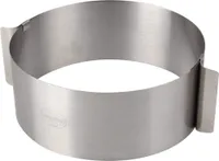 Dr. Oetker Tortenring  Ø16- Ø30cm, flexibel verstellbar, perfekt geeignet für Schichttorten,  mit zwei Griffen zum Ziehen, (Farbe: silber)