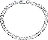925 Silber Panzerkette Armband 4,5mm PA0045 von JEWLIX (Länge: 23cm)