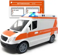 Spielzeug Krankenwagen Rettungswagen Töne Sound Sirene Licht Blaulicht Kinder
