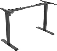 Schreibtisch höhenverstellbar mit Motor schwarz Untergestell elektrisch ergonomisch Metall Steh-/Sitzarbeitsplatz