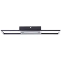 BRILLIANT moderne schwarze LED Deckenleuchte Besson | warmweiß | 24 Watt  2900 Lumen  3000 Kelvin | 55x16cm | Metall/Kunststoff