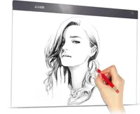 Aibecy A2 Veľká ultra tenká LED svetelná podložka Box Maľovanie Obkresľovanie Svetelná podložka Kopírovacia doska Plynule nastaviteľný jas Napájanie z USB pre kreslené tetovanie Obkresľovanie ceruzkou