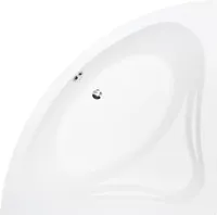 Eckbadewanne, Badewanne Mia 130x130 mit Ablaufgarnitur und Füßen (ohne Schürze)