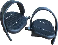 BDCP Hometrainer Pedale 1/2" kleiner Durchmesser mit Riemen Heimetrainer Pedal