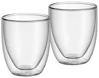 WMF Kult dvoudílná sada sklenic na cappuccino, termo sklo, žáruvzdorné, vhodné do myčky, V 250ml, H 10cm