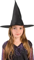 Hexenhut für Kinder Hexen Zubehör schwarz