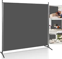 Wolketon Paravent Spanische Wand Zimmer Trennwand Outdoor 1 fach Raumteiler Raumtrenner Anthrazit
