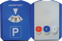 uniTEC Multifunktions Parkscheibe aus Kunststoff blau