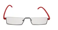 Halbrahmen Lesebrille Lesehilfe mit Etui Sehhilfe Herren Damen Rot +3.5