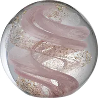 J-line – Briefbeschwerer-Girlande aus Glas, Gold/Rosa/Weiß, groß – 10 x 10 x 10 cm