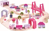 Bigjigs Rail Dřevěná velká vláčkodráha princezny