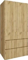 BDW Kleiderschrank mit Schubladen, Flurschrank 2 türig, Eiche Craft