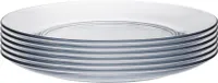 Duralex Lys Speiseteller aus Glas – gehärtet, hitzebeständig – 235 mm – 6 Stück