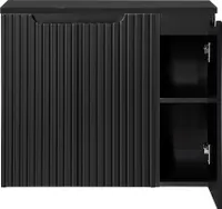 Waschtisch-Unterschrank 80cm, in schwarz, NEWPORT-56-BLACK