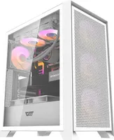 Počítačová skriňa Darkflash DRX70 MESH + 4 RGB ventilátory, biela