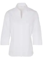 Eterna - Damen DREIVIERTELARM BLUSE MODERN CLASSIC JACQUARD WEISS STRUKTURIERT (7001 R786), Größe:36, Farbe:Weiß (00)