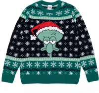 SpongeBob SquarePants - Pullover für Herren - weihnachtliches Design NS7234 (M) (Grün)