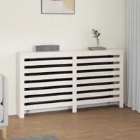 vidaXL Radiátorová lišta bílá 153x19x84 cm Borovicový masiv