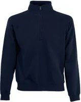 Fruit of the Loom - Classic Zip Neck Sweat - Deep Navy - L