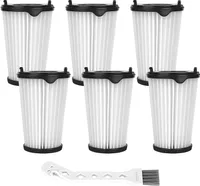Sada 6 filtrů pro vysavač AEG CX7 CX7-2 pro všechny modely, náhradní Hepa filtr, náhradní filtr a 1 čisticí kartáček