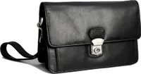 Branco - edle Leder Herren Handgelenktasche Herrentasche Handtasche - Schwarz