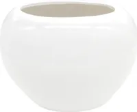 Design Pflanzgefäß Vase hochglanz weiß 27cm x 20cm