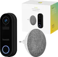 Hombli Hombli Smart Doorbell 2 - 1080p Video-Türklingel und Klingel-Promo-Paket, Zwei-Wege-Ruf, Bewegungserkennung, MicroSD und Cloud-Speicher - Schwarz