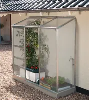 Skleník k stene Vitavia Ida 1300 polykarbonát 4 mm 193x69 cm hliník